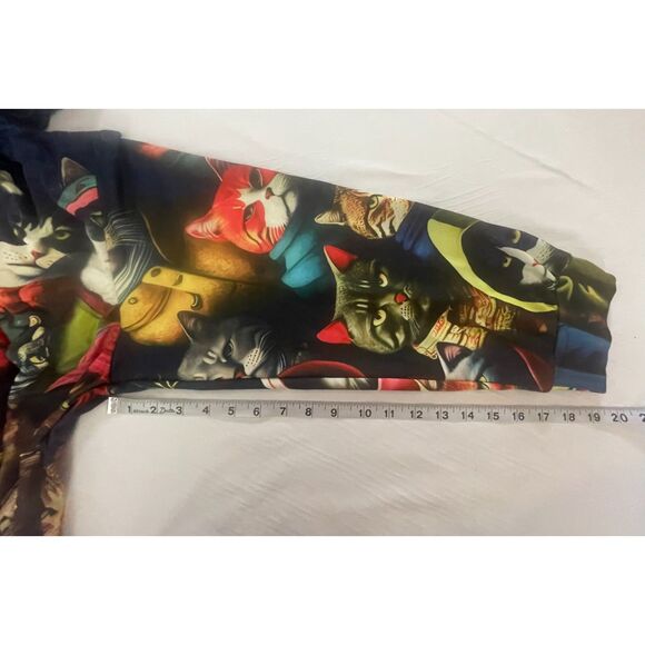 3D Cat Print Hoodie 5XL (Fits 3XL-4XL) Funny Novelty Animal Pullover Navy Blue - Picture 8 of 9